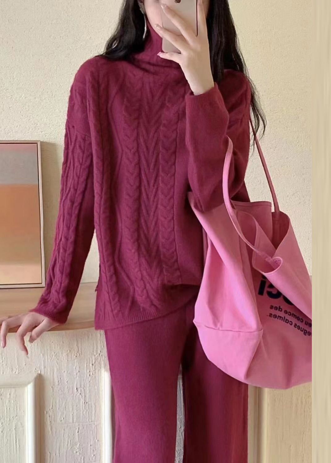 Ensemble Femme Deux Pièces Col Roulé Ample 3