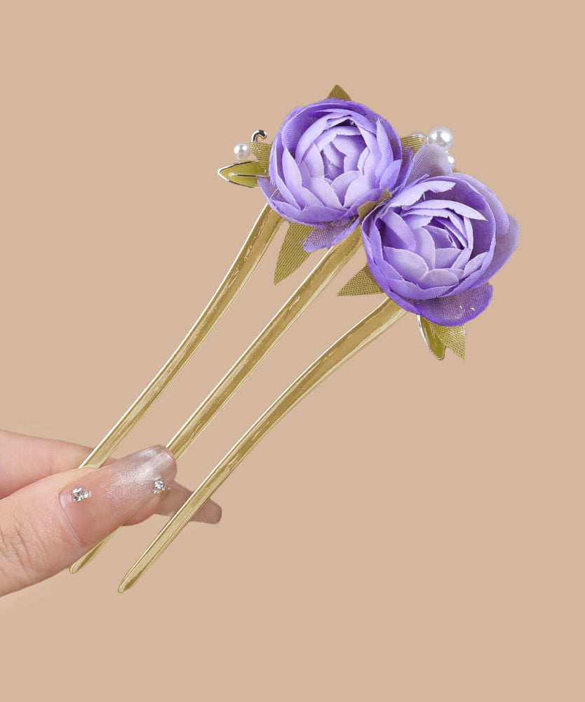 Épingle à cheveux femme style pivoine délicate 1