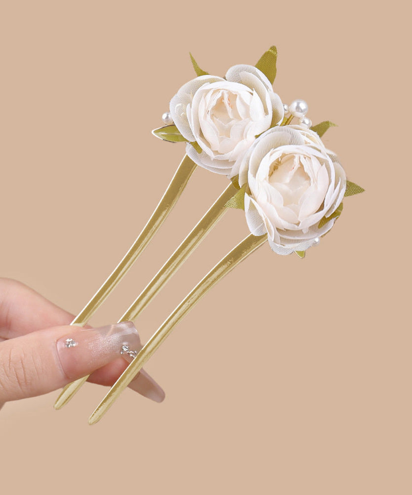 Épingle à cheveux femme style pivoine délicate 2