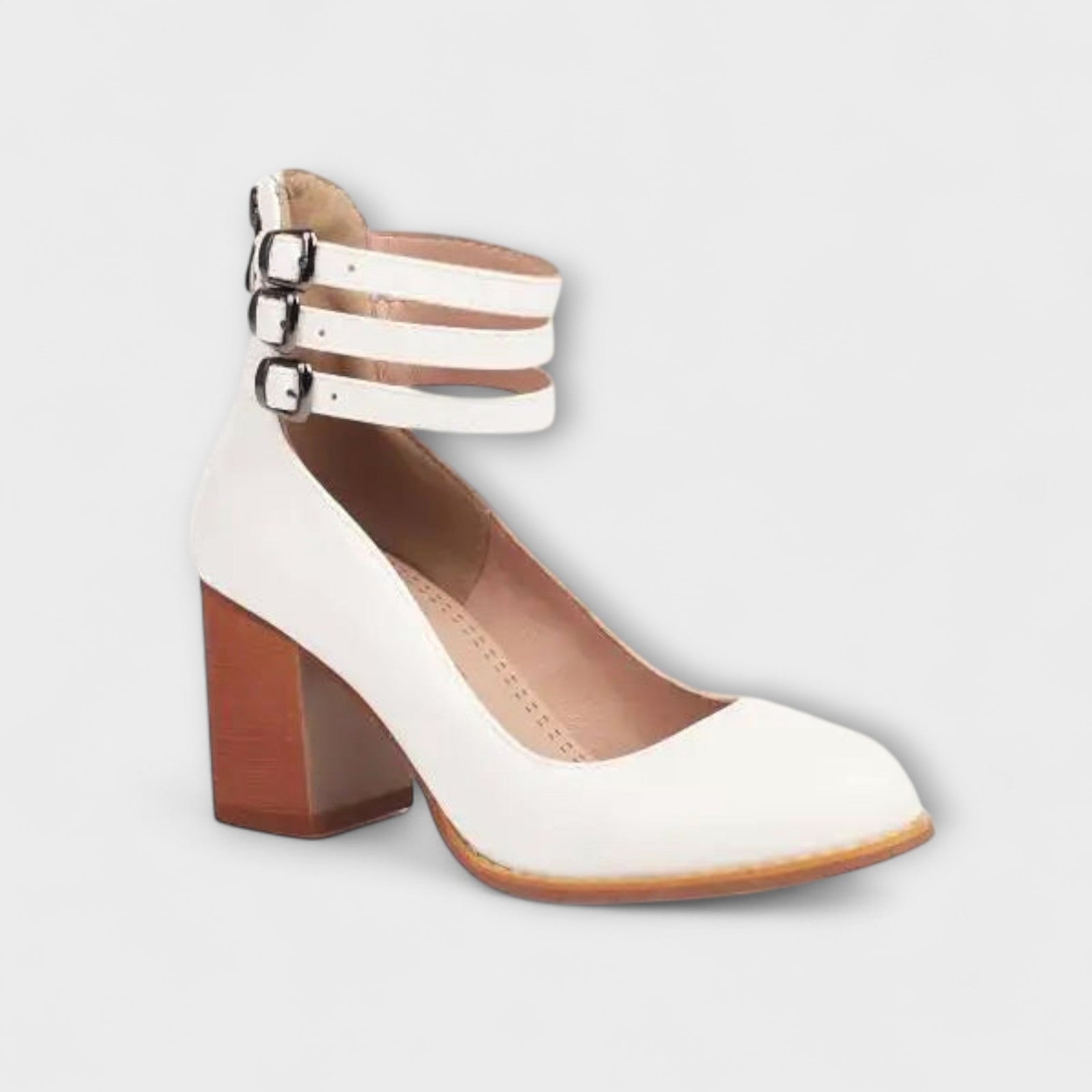 Escarpins Femme Chic à Bride Cheville avec Talon Bloc 7