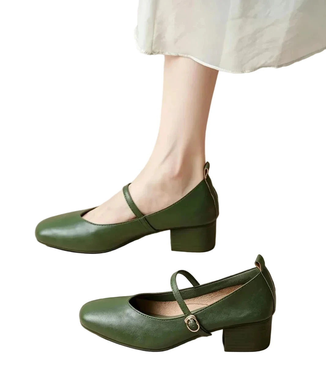 Escarpins Femme Talons Épais avec Boucle 2