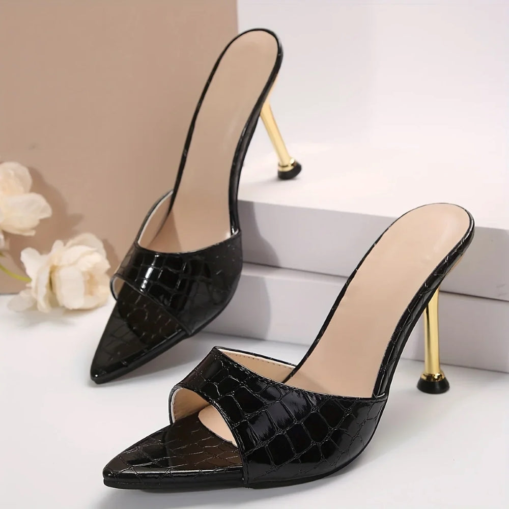 Escarpins Femmes Imprimé Crocodile Chic à Talons Hauts 4