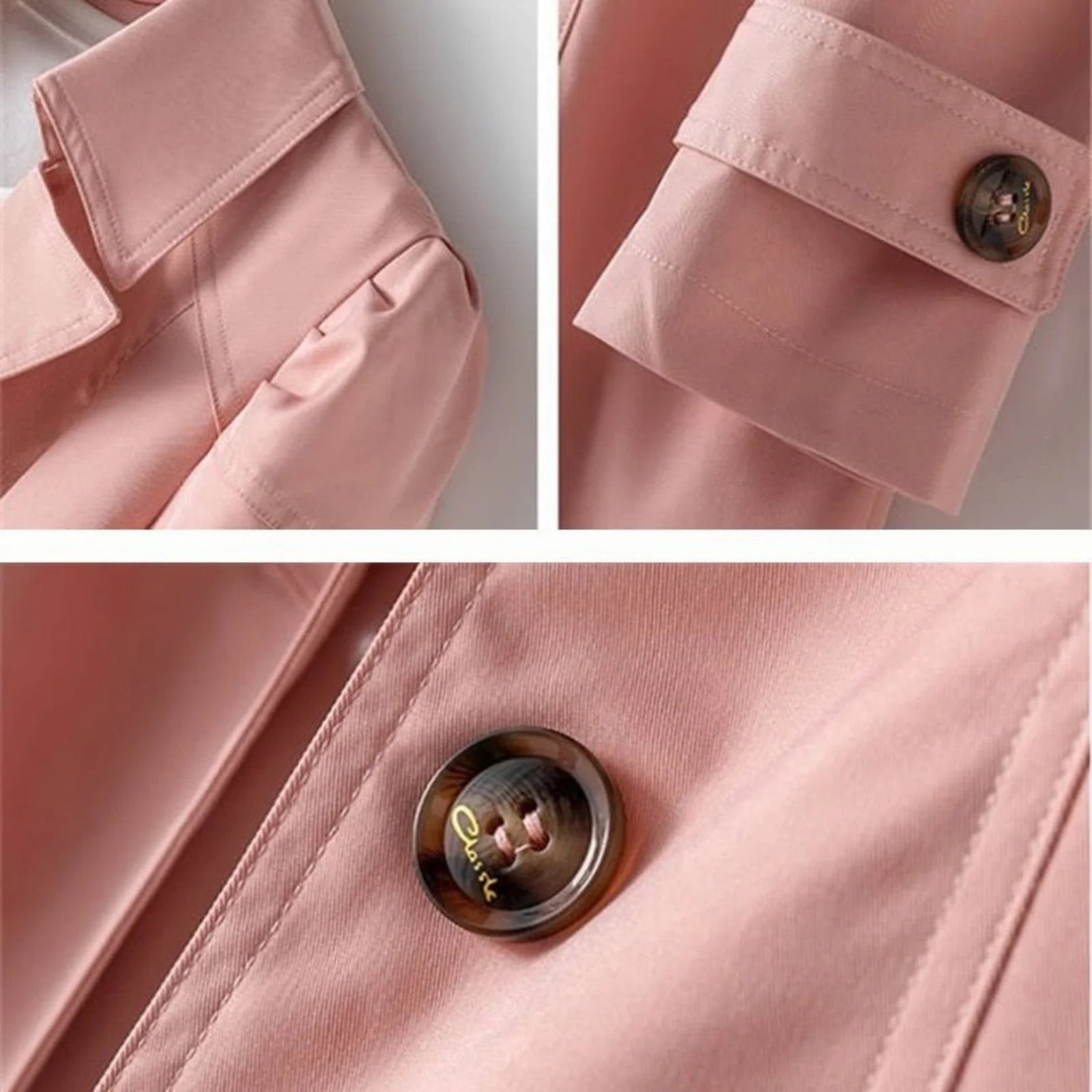 Femmes Trench-Coat Classique Imperméable 5
