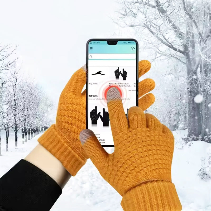 Gants d'Hiver Tricot Écran Tactile Unisexe 3
