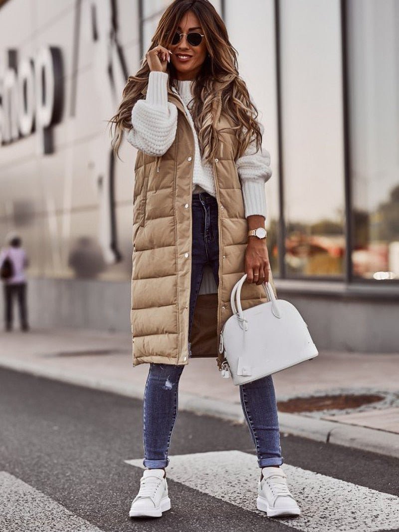 Gilet Long Femme Matelassé 3