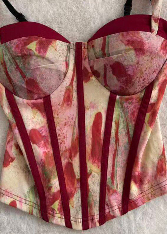Haut Bustier Imprimé Estival Femme Confortable 4