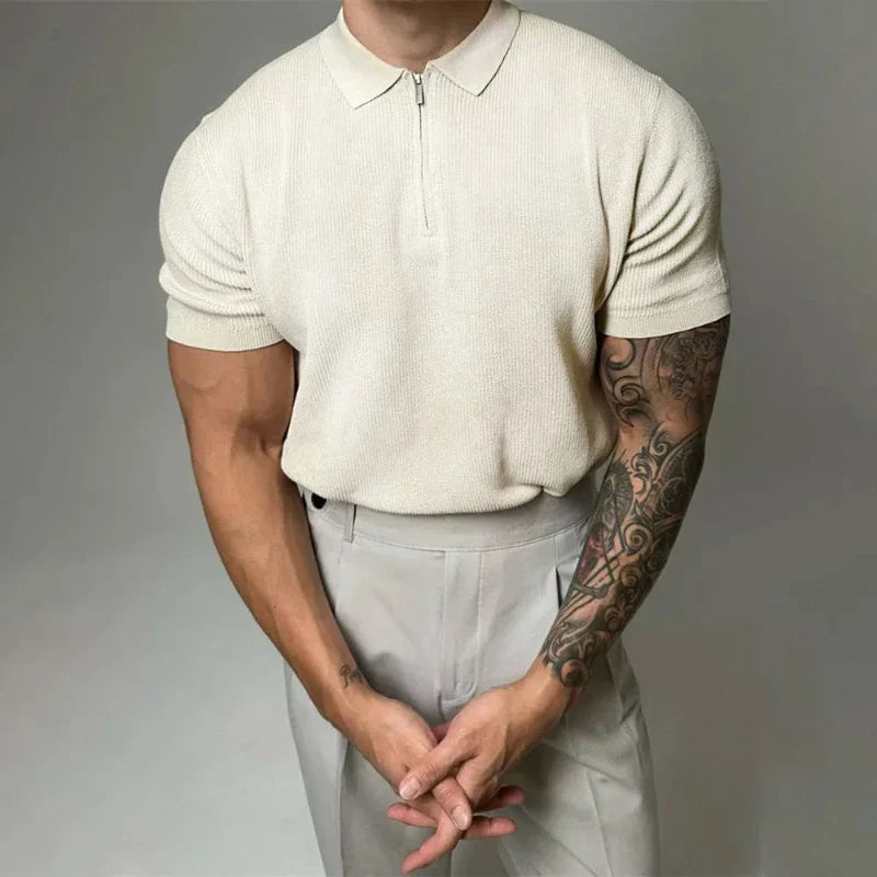 Homme Muscle Shirt Zip-up Moderne 5