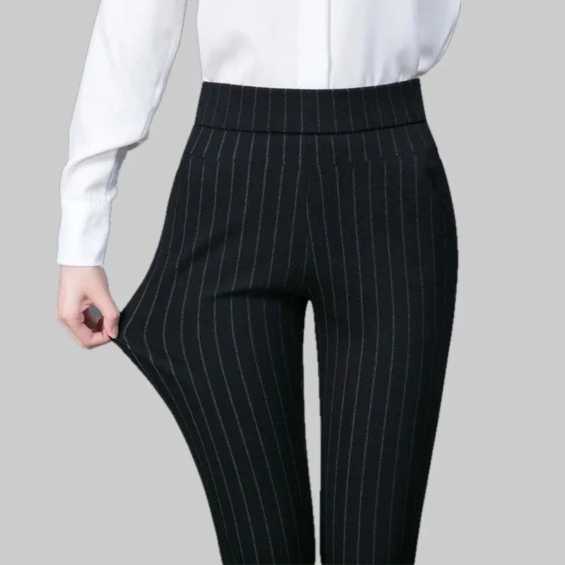 Pantalon Femme Élastique Taille Haute Confortable 3
