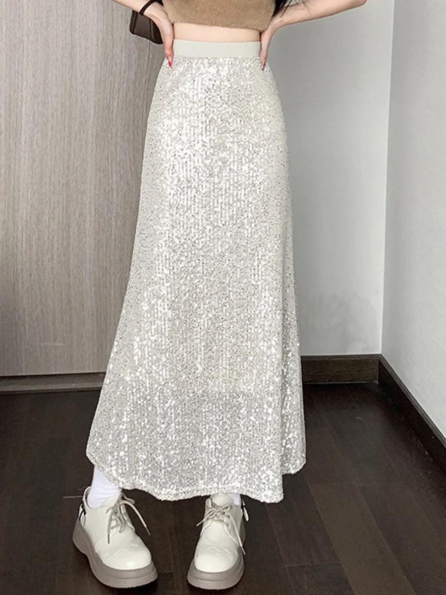 Jupe Longue à Sequins Chic 2