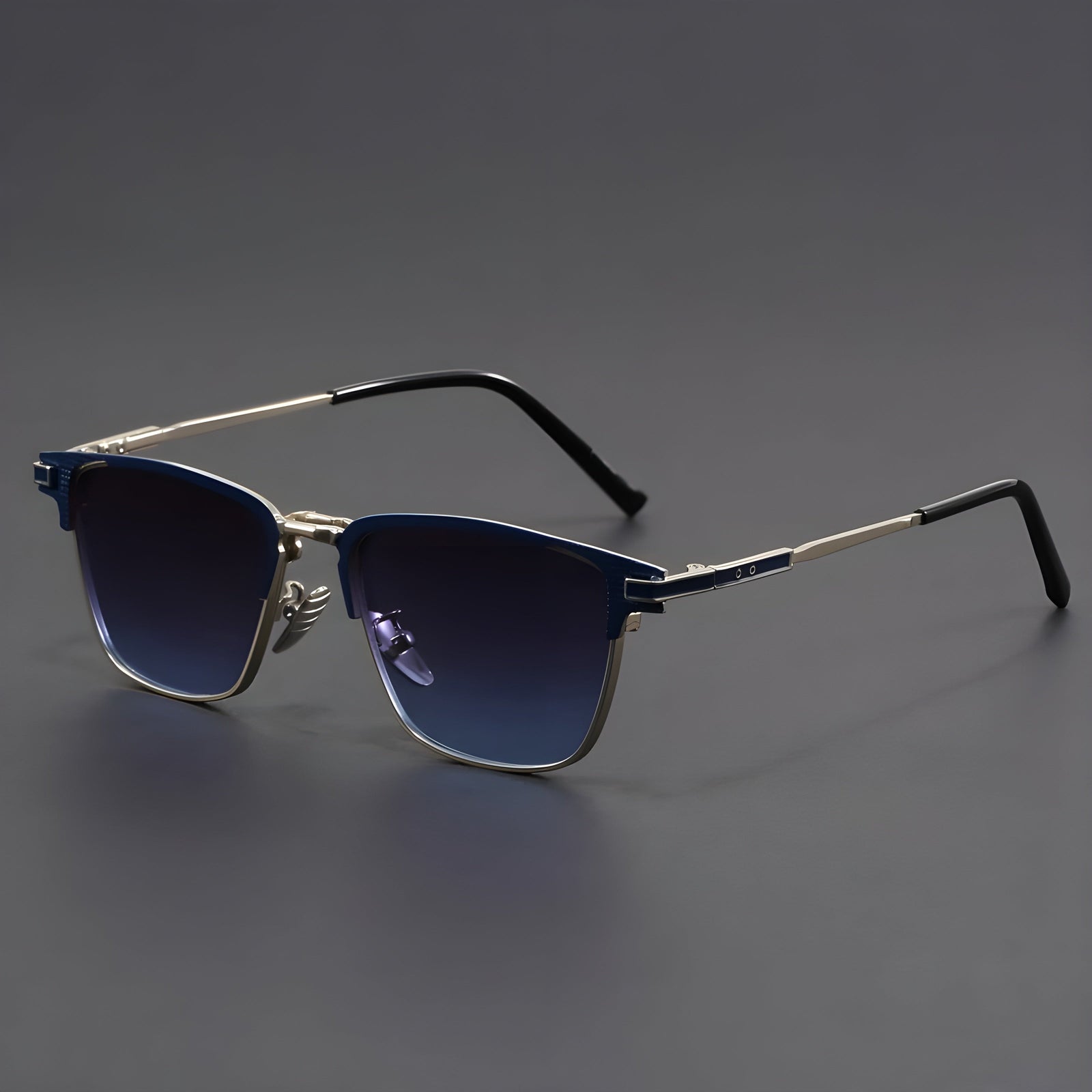 Lunettes de Soleil Demi-Monture Pour Homme Femme Style Moderne 1