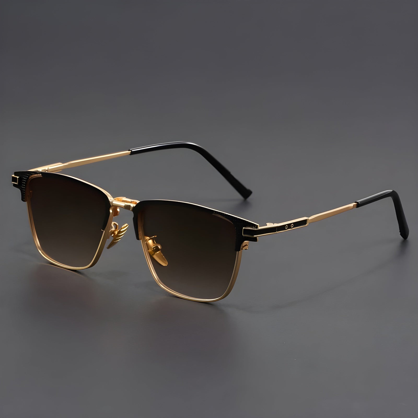 Lunettes de Soleil Demi-Monture Pour Homme Femme Style Moderne 3