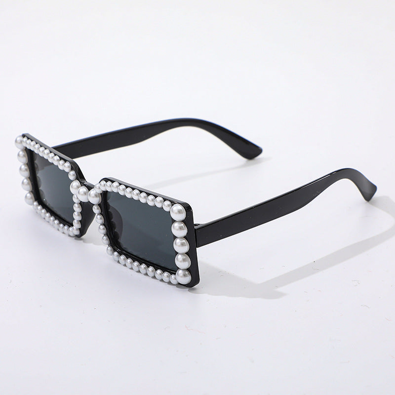 Lunettes de Soleil Femme Rectangulaires avec Bord Perlé 6