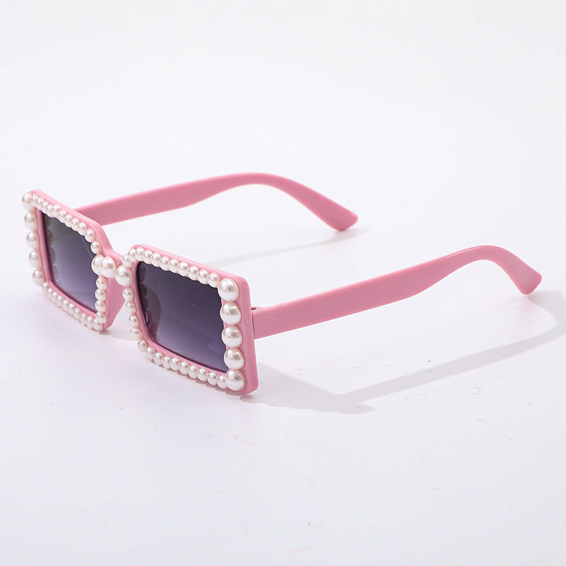 Lunettes de Soleil Femme Rectangulaires avec Bord Perlé 8