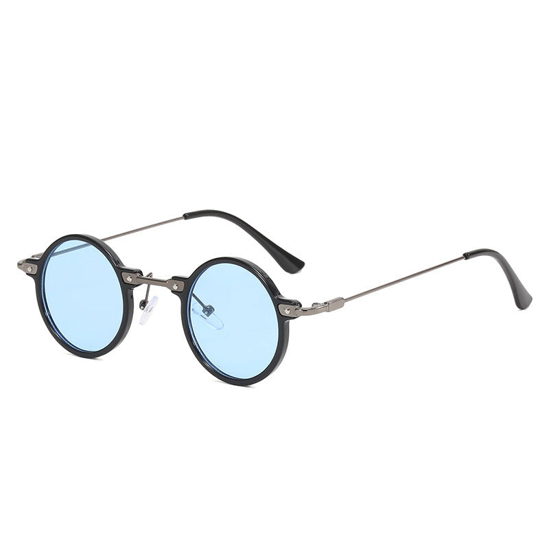 Lunettes de soleil rondes pour femme avec monture métallique 0