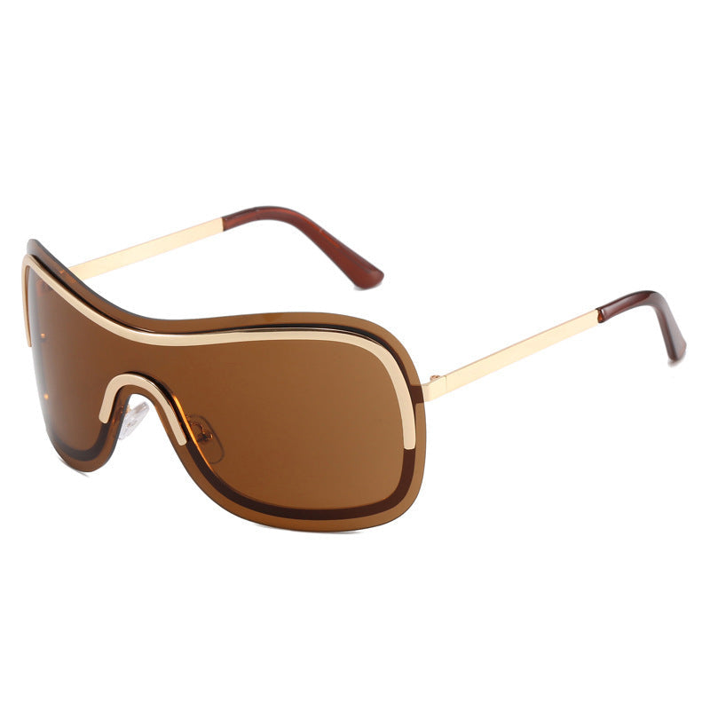 Lunettes de soleil sport oversize pour femmes au design moderne 9