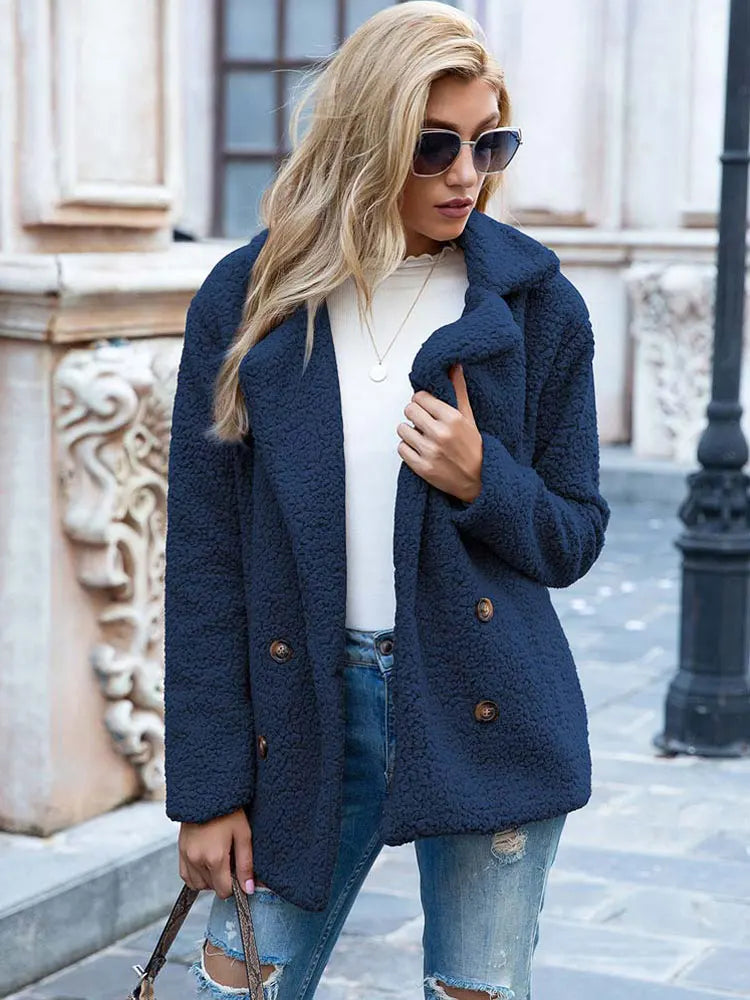 Manteau Femme en Fourrure Synthétique Élégant