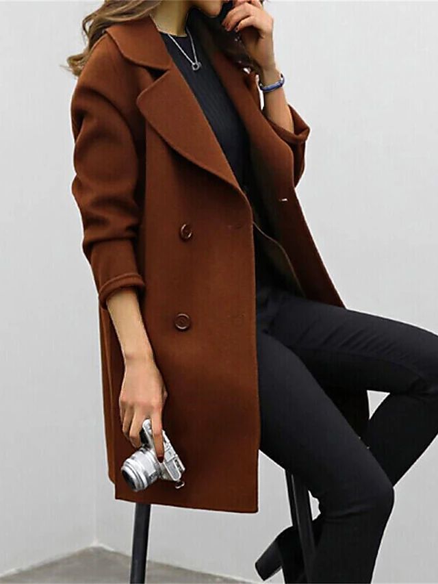 Manteau Femme en Laine à Double Poitrine 4