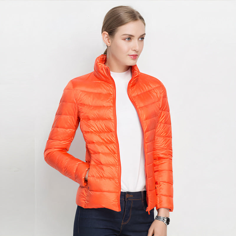Manteau Hiver Femme Cintré Léger Col Haut Isolant 4