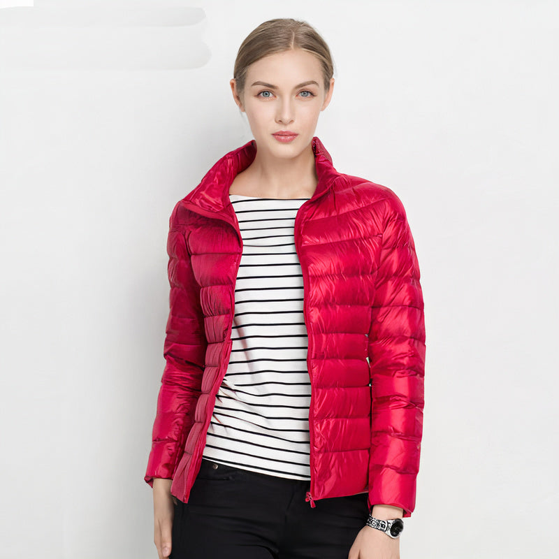 Manteau Hiver Femme Cintré Léger Col Haut Isolant 6