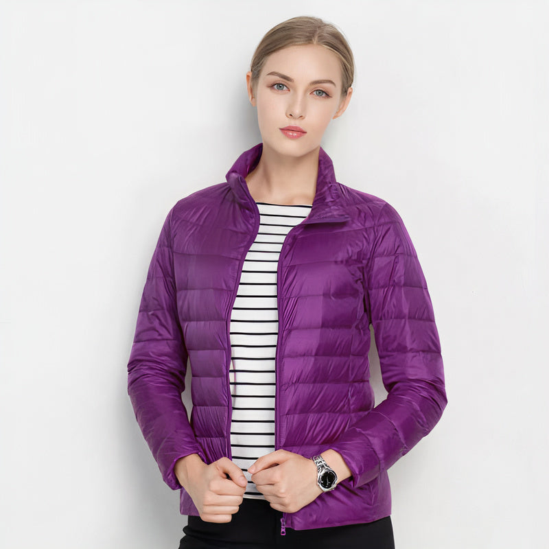 Manteau Hiver Femme Cintré Léger Col Haut Isolant 7