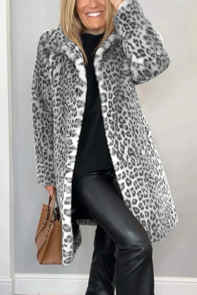 Manteau Hiver Femme Imprimé Léopard Coupe Flatteuse Isolant 4
