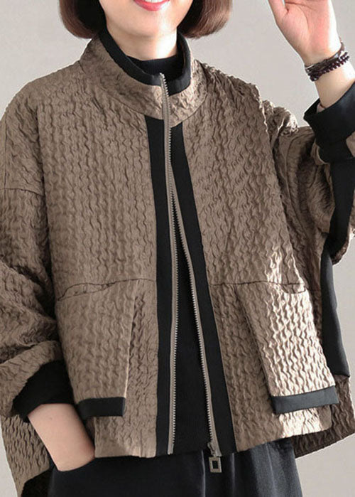 Manteau Printemps Ajusté avec Poches Patchwork 1