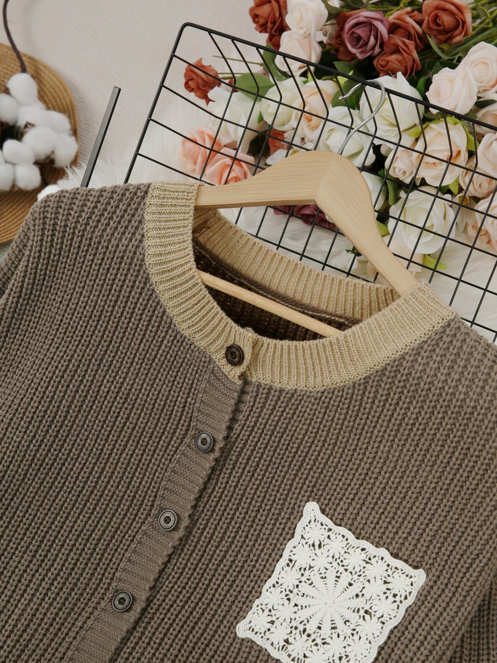 Manteau Tricoté Femme avec Poche 2