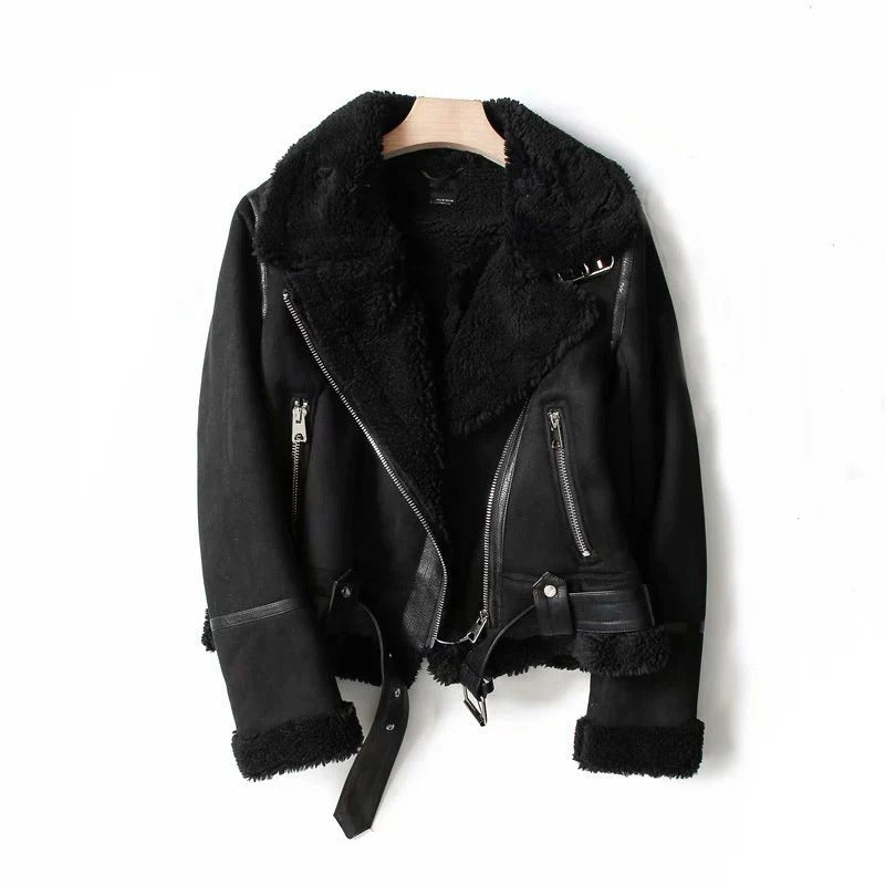 Manteau d'hiver pour femme en suède 3
