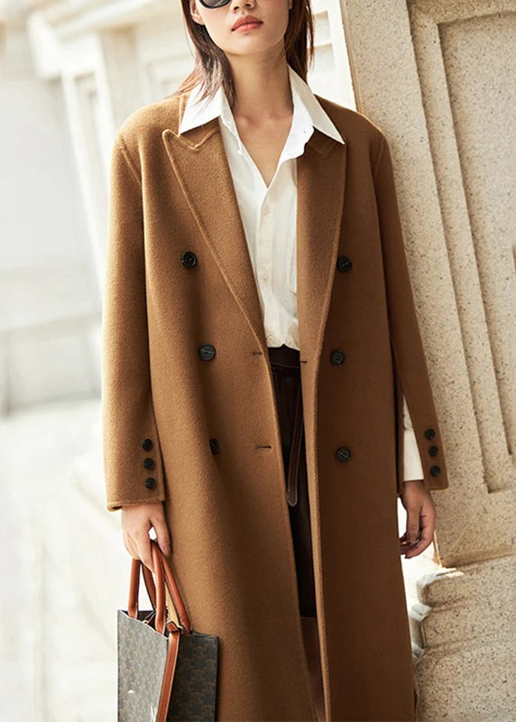 Manteau long pour femme style patchwork à manches longues 1