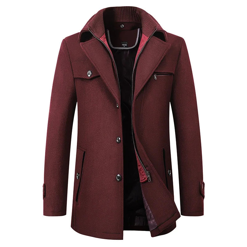 Manteau pour hommes avec col montant classique 2