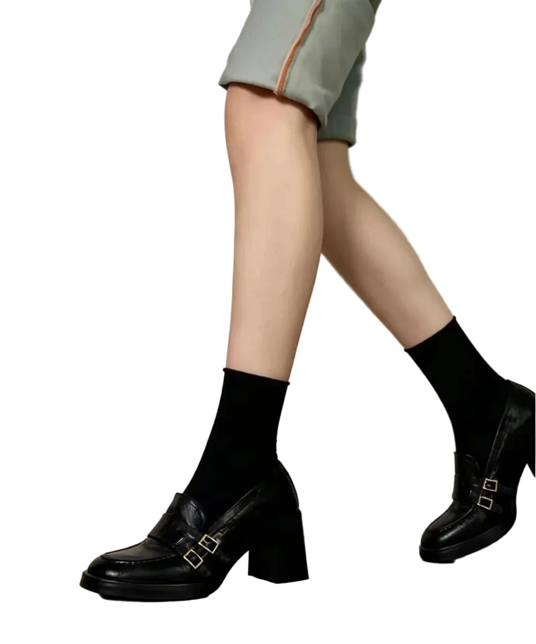 Mocassins Femme Talon Compensé Style Vintage 2