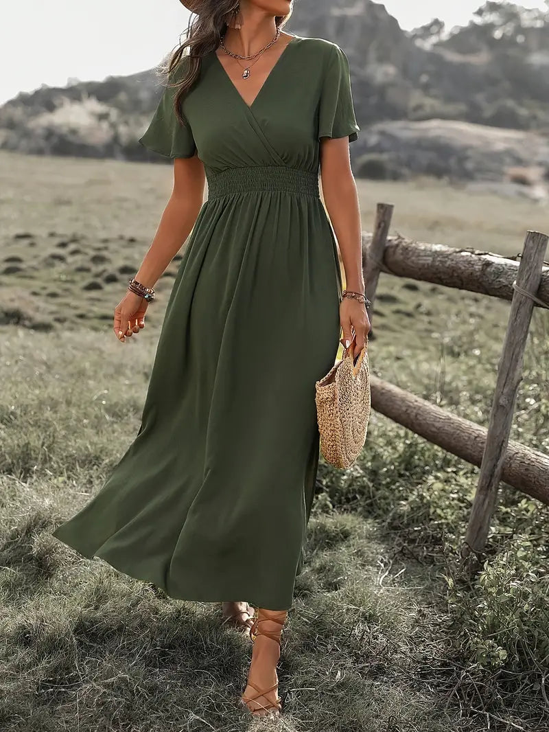 Variant image for Robe d'Été Longue Femme Élégante en Tissu Léger-1
