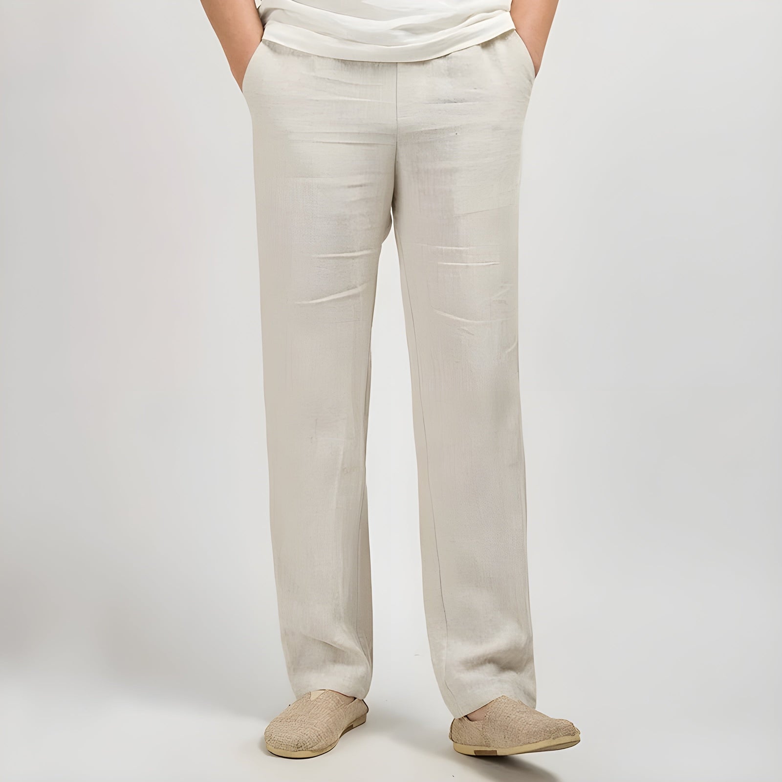 Pantalon Femme Coupe Droite Moderne Avec Poches Latérales 6
