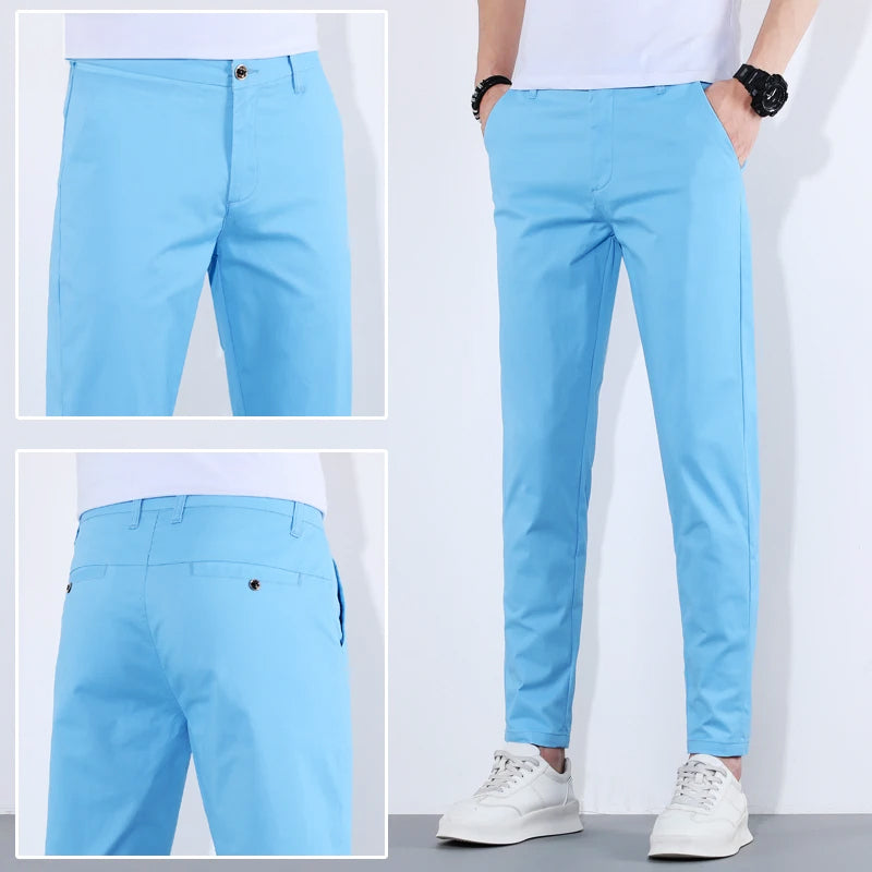 Pantalon Homme Ajusté Moderne avec Poches Pratiques 6
