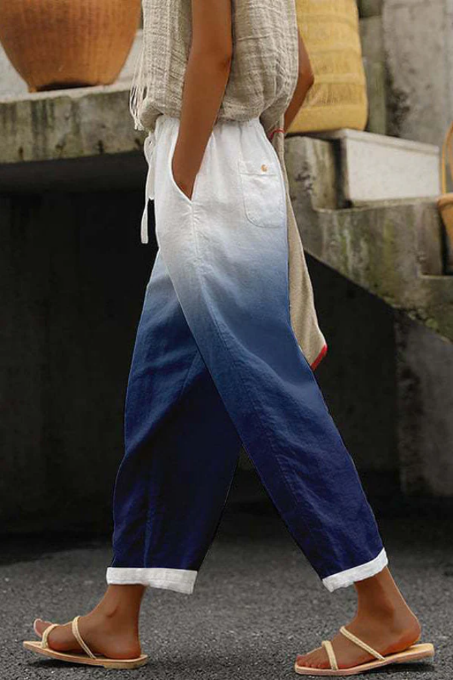Pantalon pour femme avec imprimé unique et poches boutonnées 10