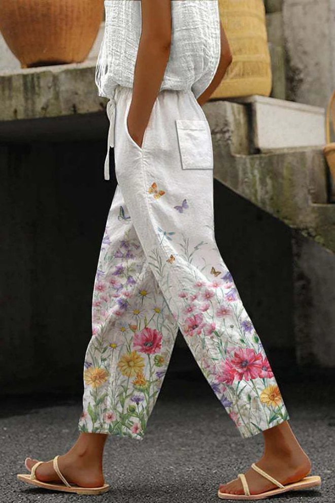Pantalon pour femme avec imprimé unique et poches boutonnées 6