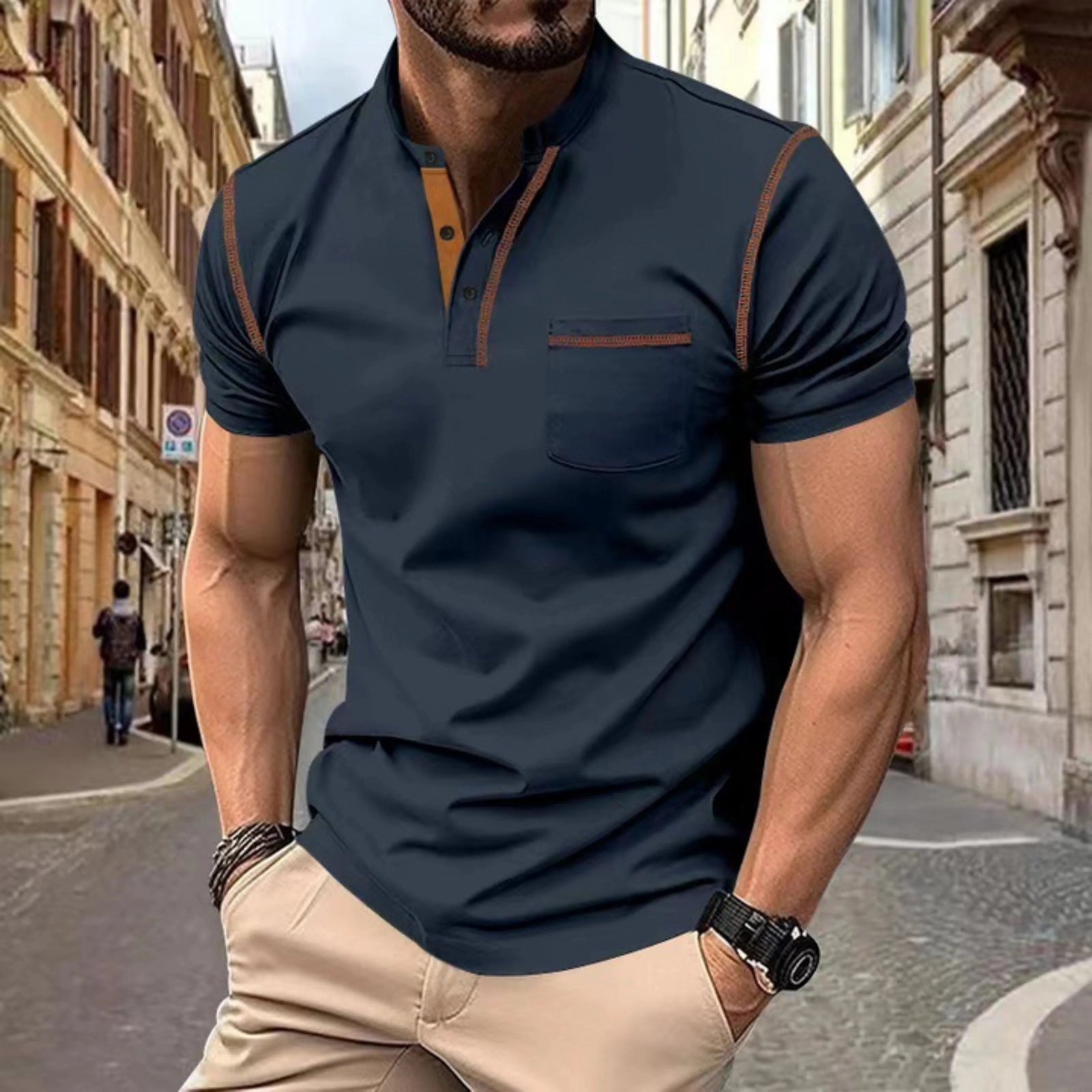 Polo Homme Classique Polyvalent 1