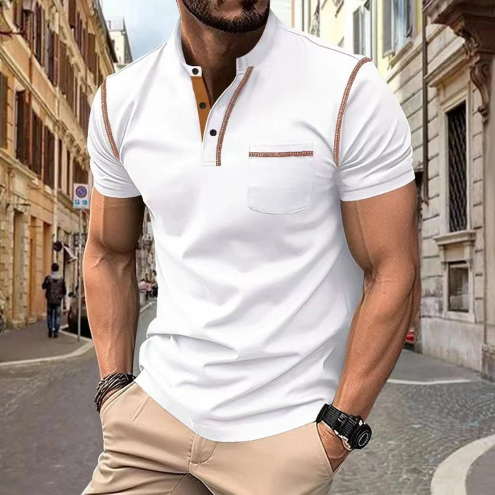 Polo Homme Classique Polyvalent 5