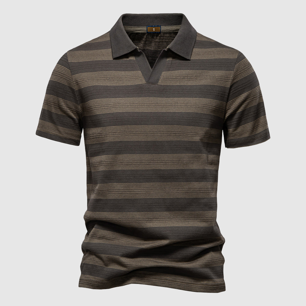 Polo Homme Rayé Classique Tendance 2