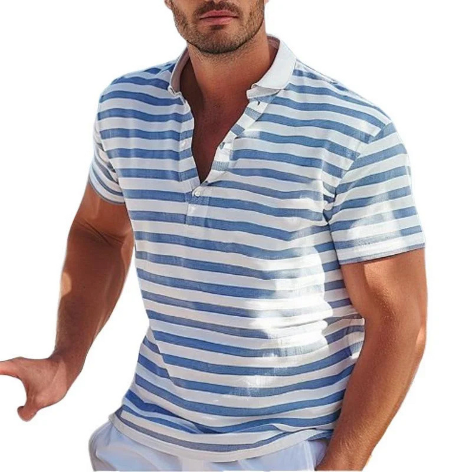 Polo Homme Style Marin Rétro Ajusté 1