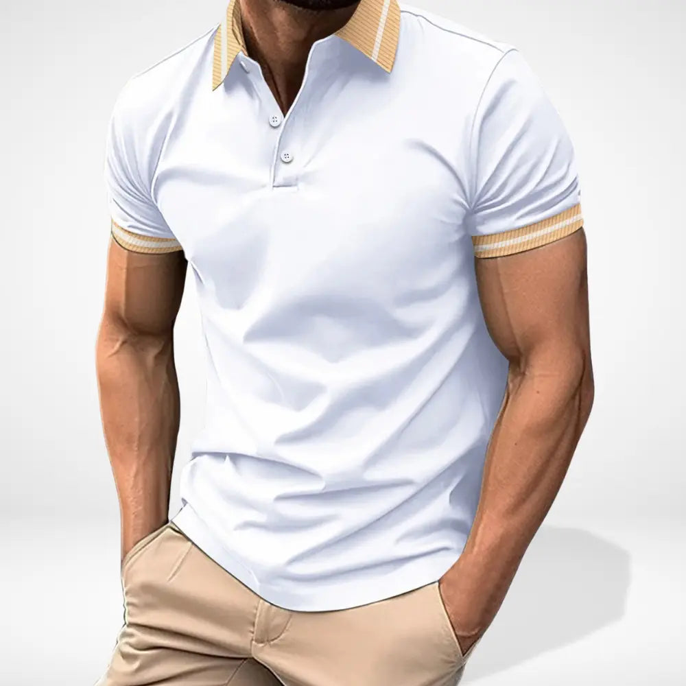 Polo Homme à Col Contrasté Classique 7