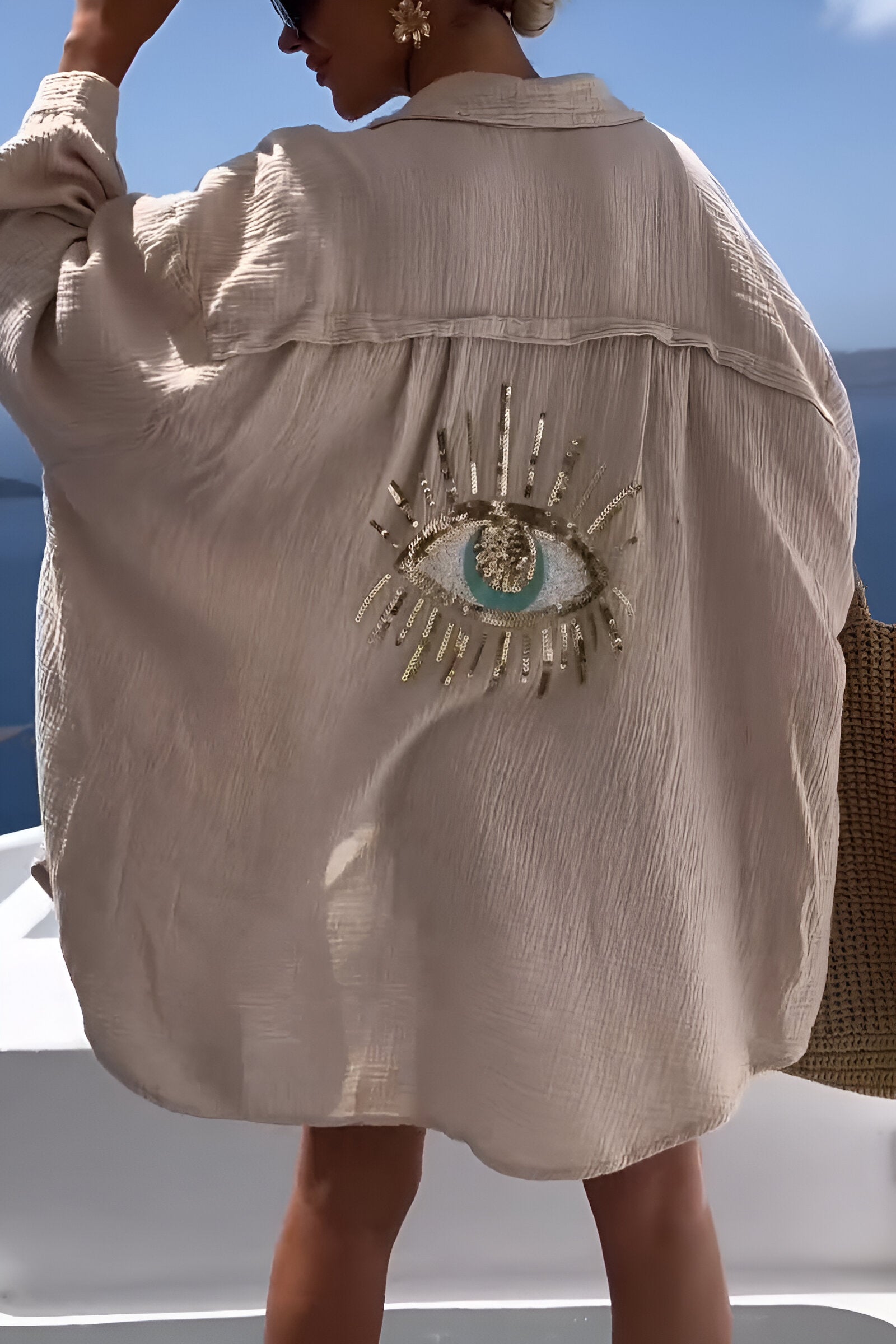 Polo pour Femme Boutonné avec Motif Unique 5