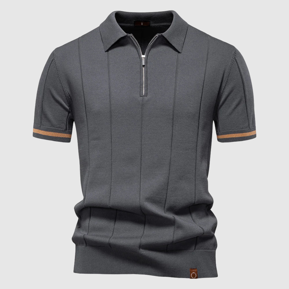 Polo pour Homme à Col Zippé Moderne 3