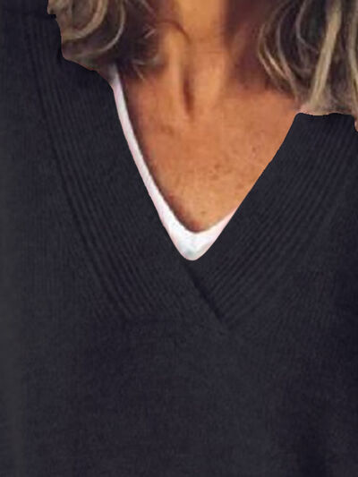 Pull Femme Col V Épaules Tombantes Acrylique Polyamide Polyester 8