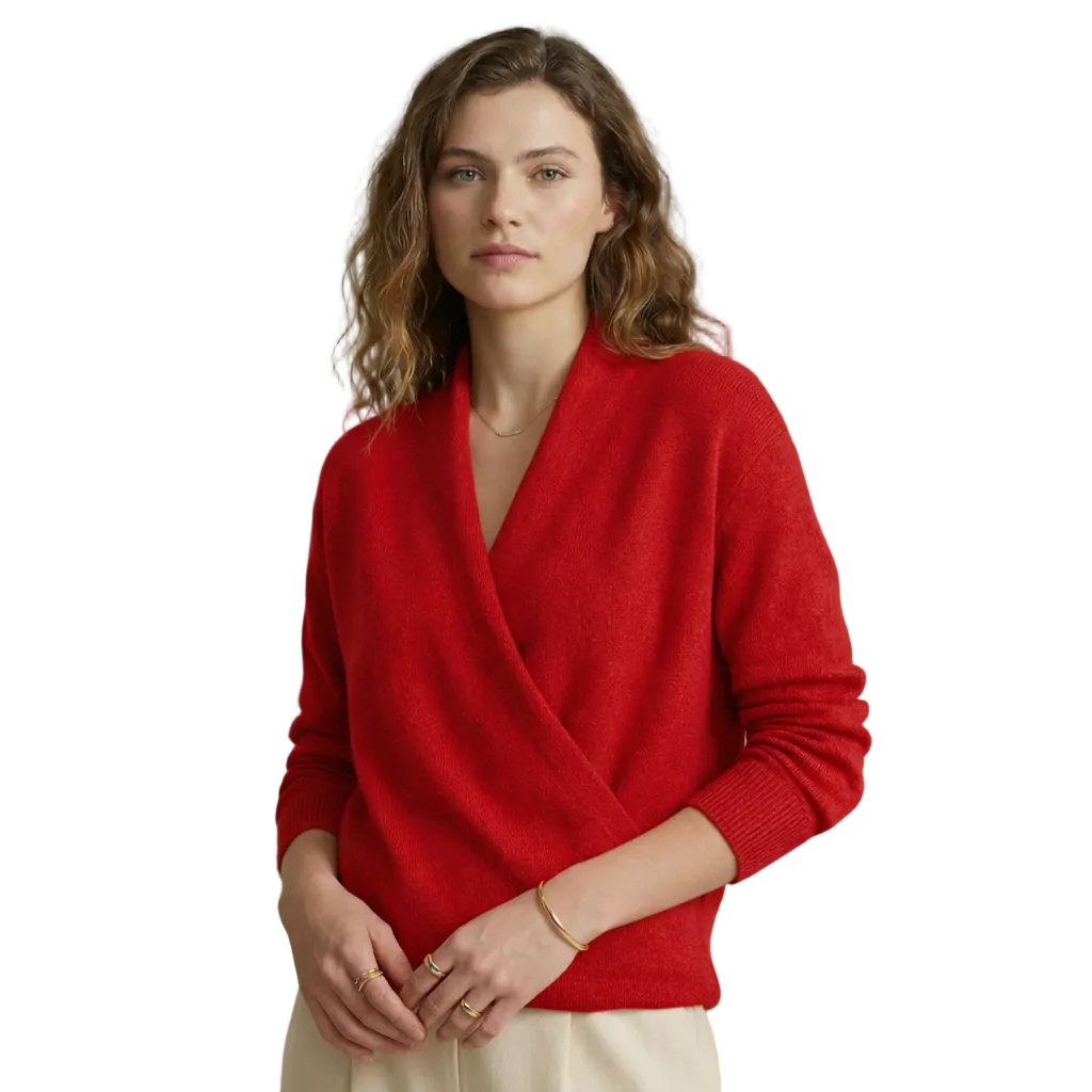 Pull Femme Décontracté Col en V Chic 2