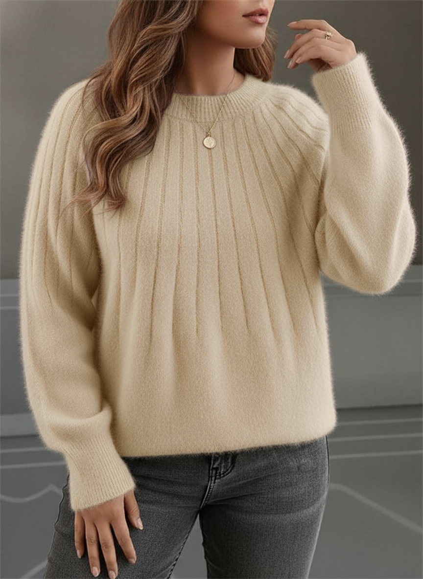 Pull Femme Tricot Côtelé Ample 5