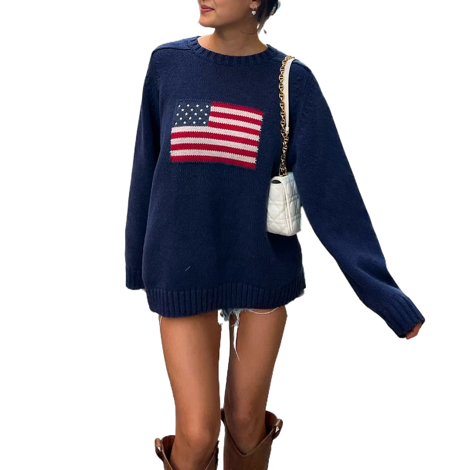 Pull Femme Tricoté Streetwear Automnal 3