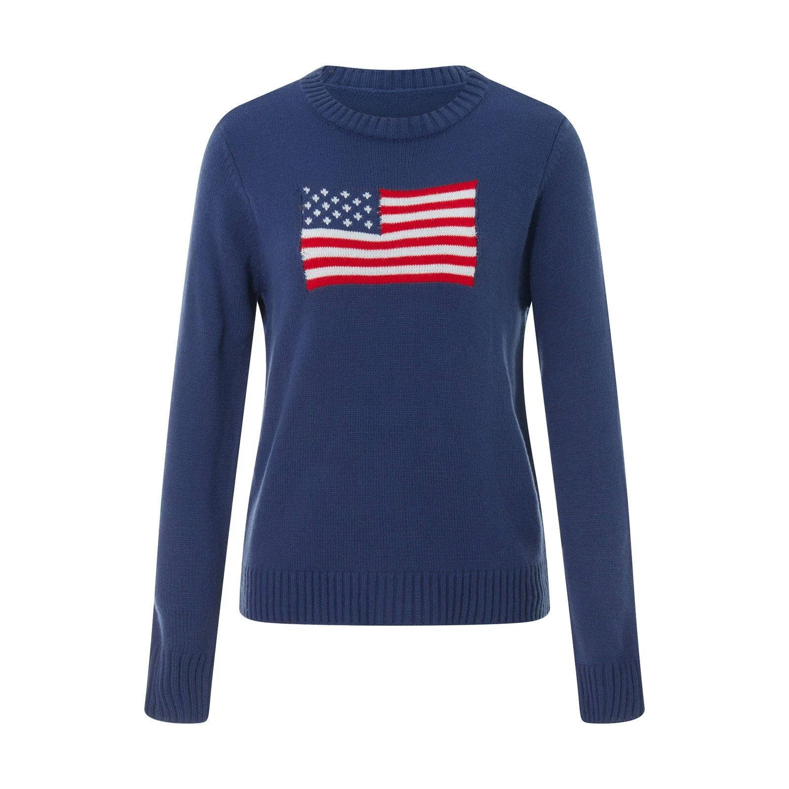 Pull Femme à Motif Drapeau Américain Chic 3