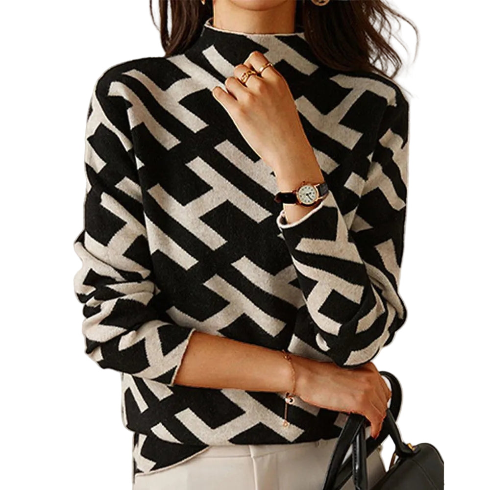 Pull Géométrique pour Femme Chic 0