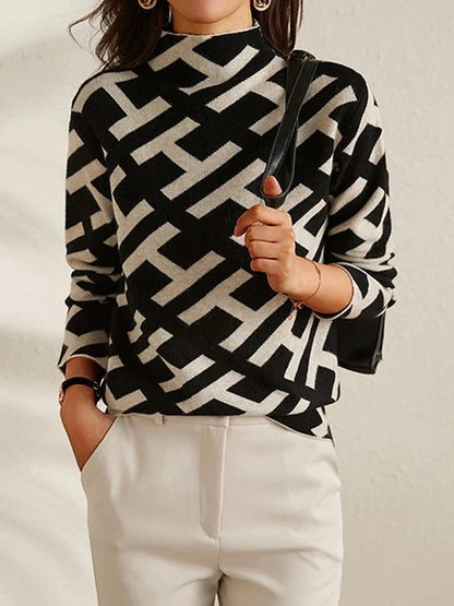 Pull Géométrique pour Femme Chic 2